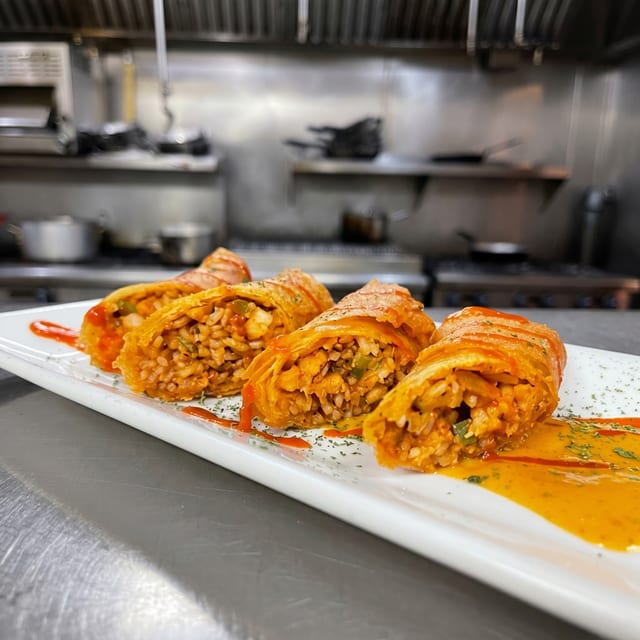 Jambalaya Spring Rolls.